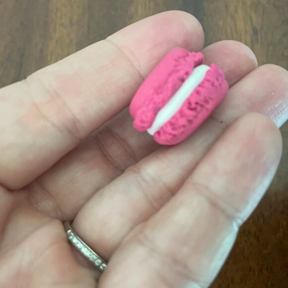 Handmade Set of 4 Polymer Clay Necklace Food Characters Cookies, Pea Pod, Donut - Picture 2 of 5